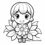 Japanese Style Zinnia Coloring Pages 3
