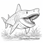Jaw-dropping Megalodon Coloring Pages 1