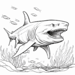 Jaw-dropping Megalodon Coloring Pages 2