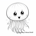 Jellyfish Cartoon Coloring Pages for Kids 2