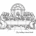 Jesus and His Apostles: Last Supper Coloring Pages 2