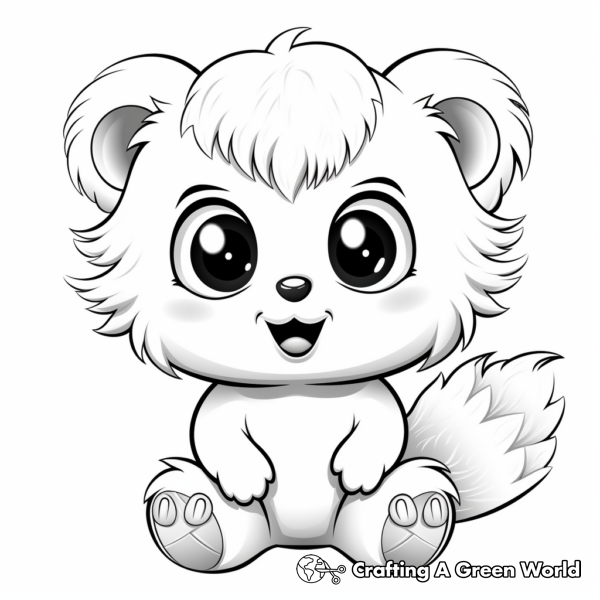 Cute Cartoon Animals With Big Eyes Coloring Pages - Free & Printable!