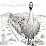 Journey of Emu Migration Coloring Pages 1