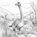 Journey Through The Cretaceous: Therizinosaurus Coloring Pages 2