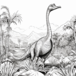 Journey Through The Cretaceous: Therizinosaurus Coloring Pages 4