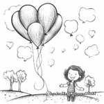 Jovial 'Thinking of You' Balloons Coloring Pages 3