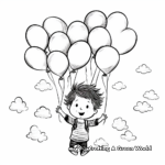 Jovial 'Thinking of You' Balloons Coloring Pages 4