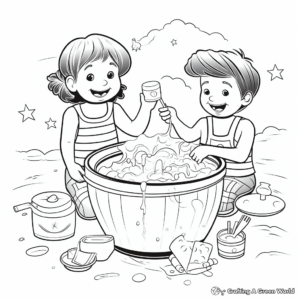 Joyful Ice Cream Making Summer Bucket List Coloring Pages 3