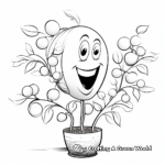 Joyful Pea Plant Coloring Pages for Children 3