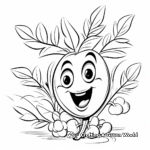 Joyful Pea Plant Coloring Pages for Children 4