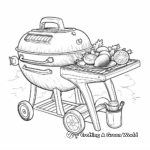 Juicy Barbecue Grill Coloring Pages for Foodies 1