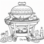 Juicy Barbecue Grill Coloring Pages for Foodies 4