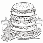 Juicy Hamburger Coloring Pages 3