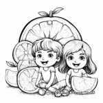 Juicy Orange Coloring Pages for Children 2