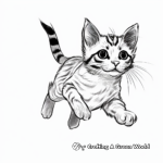 Jumping Bengal Cat Coloring Pages 4