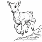 Jumping Bighorn Sheep Coloring Pages for Kids 2