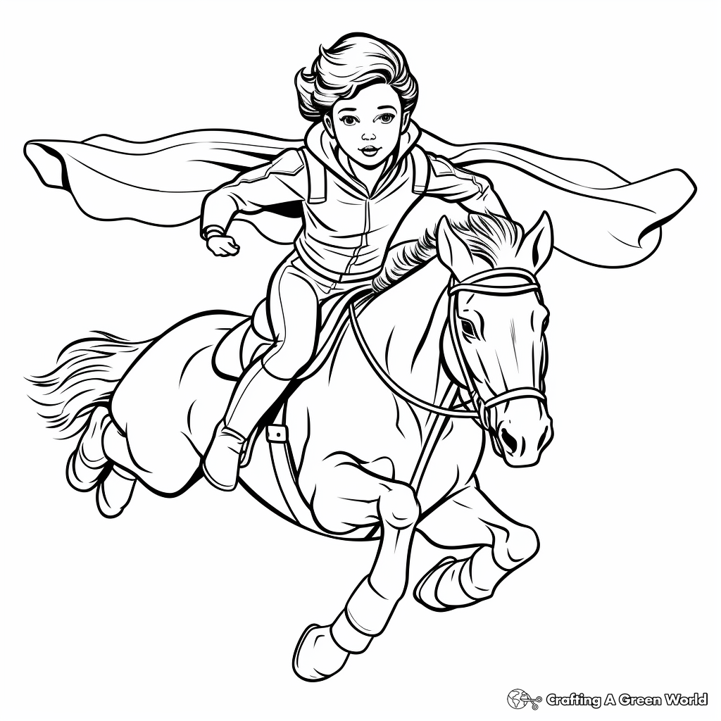 Jumping Saddle Coloring Pages for Equestrians 2