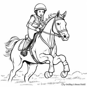 Jumping Saddle Coloring Pages for Equestrians 3