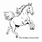 Dibujos animados de caballos de salto para colorear 2