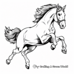 Dibujos animados de caballos de salto para colorear 3