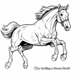 Jumping Show Horse Cartoon Coloring Pages 4