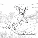 Dibujos para colorear de Wallaby saltarín para niños 2
