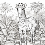 Jungle Animals: Rainforest Coloring Worksheet 2