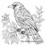 Jungle Crow Intricate Coloring Pages 4