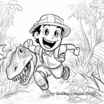 Jungle Explorer Chase Scene Coloring Pages 1