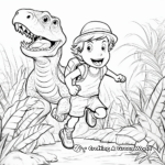 Jungle Explorer Chase Scene Coloring Pages 3