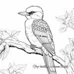 Jungle Life: Kookaburra in Wild Coloring Pages 1