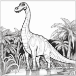 Jungle-Scene Barosaurus Coloring Pages 4