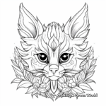 Jungle's Fierce Wild Cat Head Coloring Pages 2