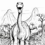 Jurassic Park Themed Brachiosaurus Coloring Pages 1