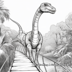 Jurassic Park Themed Brachiosaurus Coloring Pages 2
