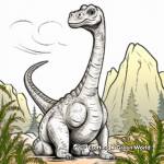 Jurassic Park Themed Brachiosaurus Coloring Pages 3