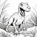 Escena jurásica con un megalosaurio Páginas para colorear 3