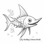 Juvenile Swordfish Coloring Pages for Kids 4