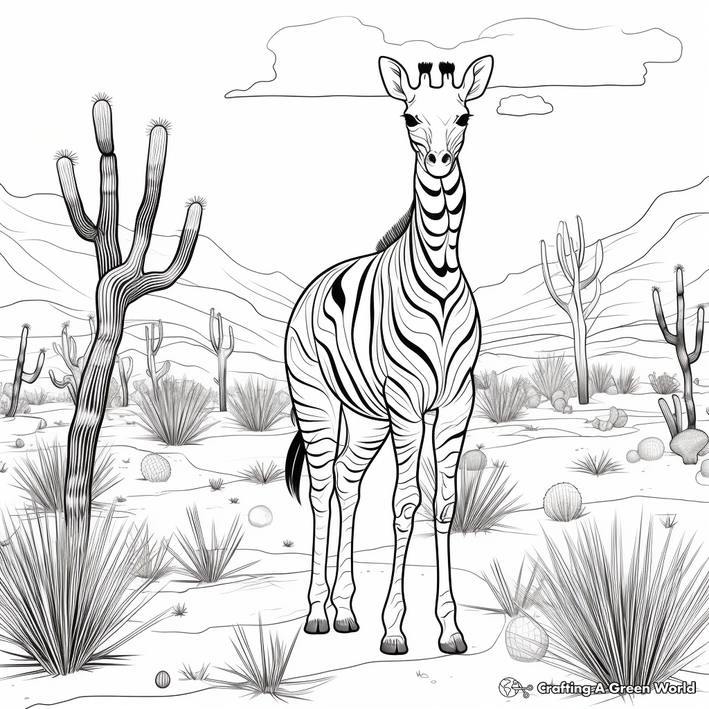 Kalahari Desert Wildlife Coloring Pages 1