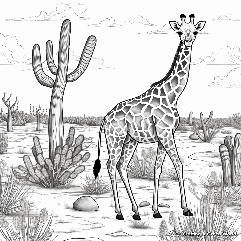 Kalahari Desert Wildlife Coloring Pages 2