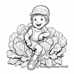 Kale and Spinach Garden Coloring Pages 1