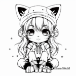 Kawaii Anime Characters Coloring Pages for Teens 4