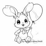 Kawaii Bunny Balloon Celebration Coloring Pages 4