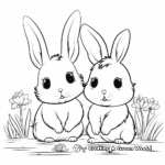 Kawaii Bunny Friends Coloring Pages 3