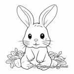 Kawaii Bunny with Carrots Coloring Pages 3