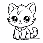 Kawaii Chibi Cat Coloring Pages 1