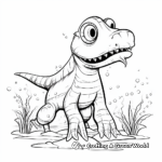 Keen-eyed Kronosaurus Coloring Pages 2