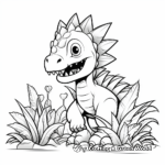 Kentrosaurus Eating Plants Coloring Sheets 2