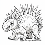 Kentrosaurus Fossil Drawing Coloring Pages 1