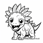 Kentrosaurus Fossil Drawing Coloring Pages 4